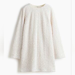 NWT ✨ SEQUIN DRESS WHITE